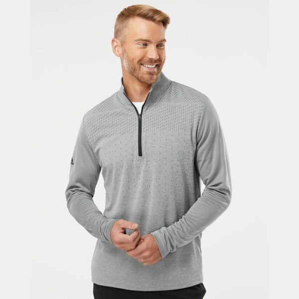 Heather Block Print Quarter-Zip Pullover Thumbnail