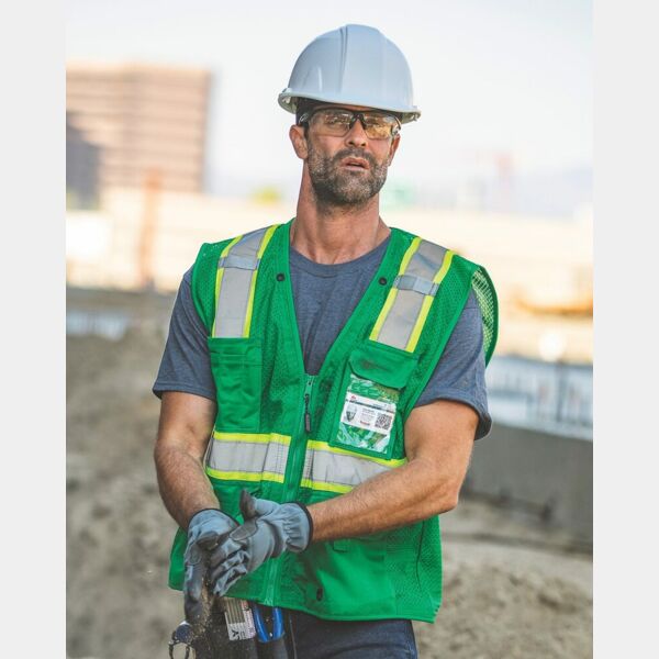 Unisex EV Series® Enhanced Visibility Multi-Pocket Mesh Vest Thumbnail